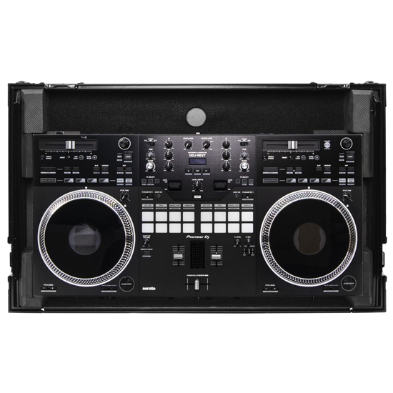 Odyssey FZGSDDJREV7WBL Pioneer DDJ-REV7 Black Glide Style Flight Case with Wheels and Laptop Platform