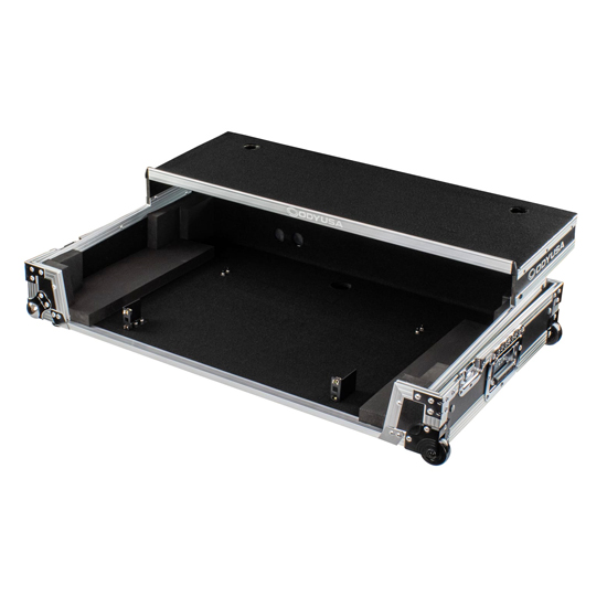 Odyssey FZGSRANE4W1 RANE FOUR 1U Flight Case with Glide Style Laptop Platform and Wheels