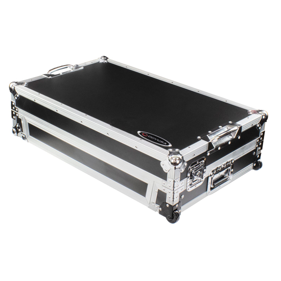 Odyssey FZGSRANE4W1 RANE FOUR 1U Flight Case with Glide Style Laptop Platform and Wheels