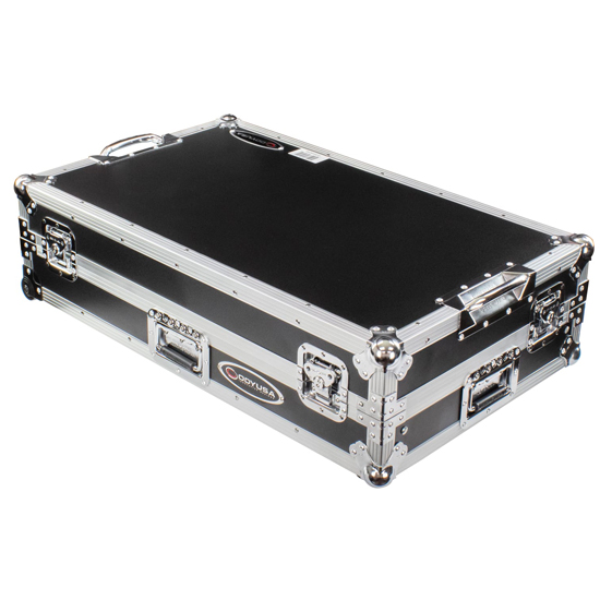 Odyssey FZGSRANE4W1 RANE FOUR 1U Flight Case with Glide Style Laptop Platform and Wheels