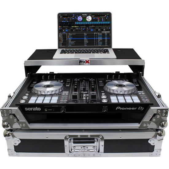  ProX XS-DDJSR2 LT LED Flight Case for Pioneer DDJ-SR2 Controller with Laptop Shelf