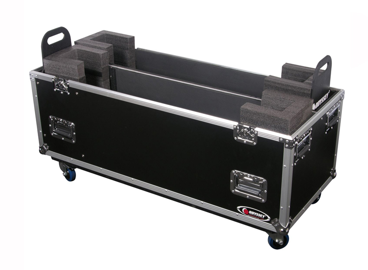 Odyssey FZ2PLASMA42W Dual 42" Flat Screen Monitor Flight Case with Casters  