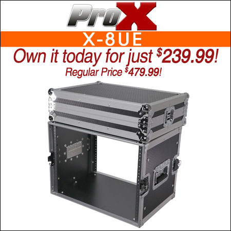Prox X-8UE 8U Deluxe Effects Rack Case
