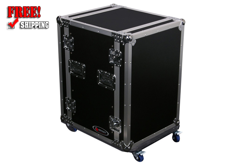 Odyssey Innovative Designs FZSRPAR16W Flight Zone Space Saver Amp Rack Case