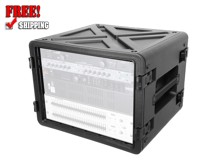 ProX XM-8U UltronX Watertight 8U Rack Space Molded Plastic Case