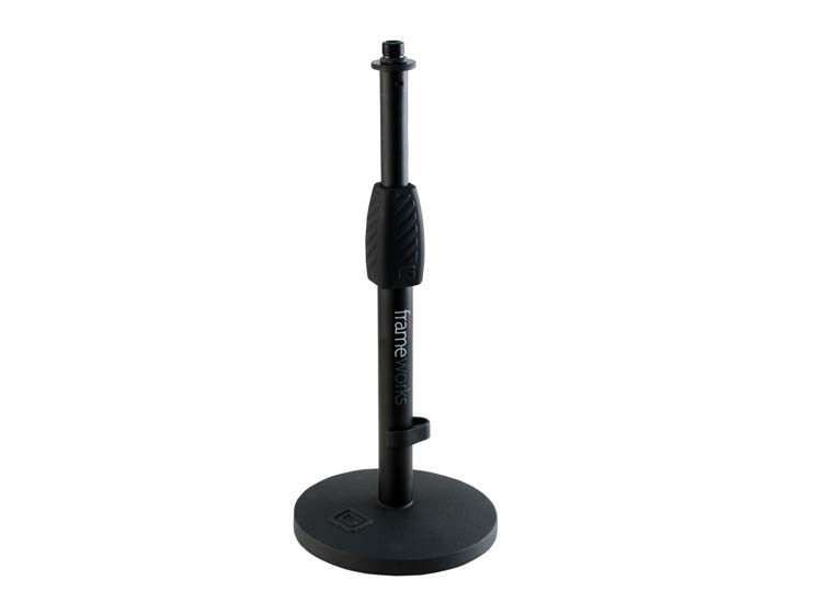 Gator Desktop Mic Stand with Round Base and Twist Clutch