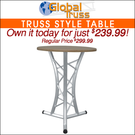 GLOBAL TRUSS Solid Wood Top Truss Table