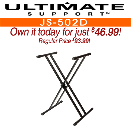 Ultimate Support JS-502D Double Brace X-Style Keyboard Stand