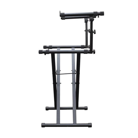 Odyssey LTBXS2 Black Heavy-Duty Two Tier X-Stand for DJ Coffins and Controller Cases