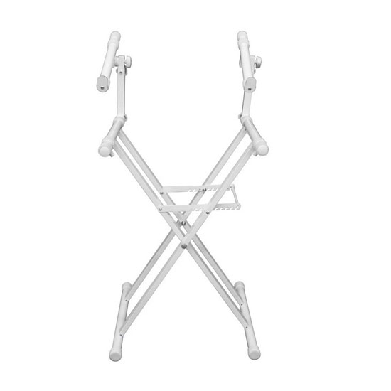 Odyssey LTBXS2WHT White Heavy-Duty Two Tier X-Stand for DJ Coffins and Controller Cases
