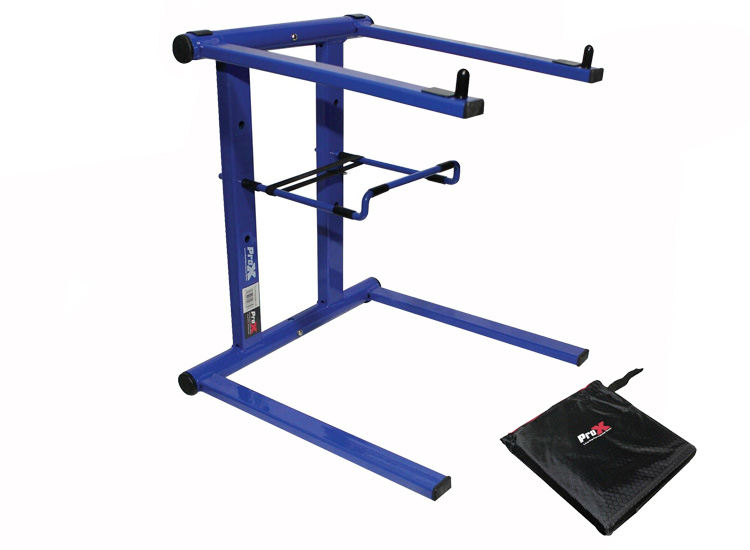 ProX T-LPS600B Foldable Portable Blue Laptop Stand w Adjustable Shelf + Bag