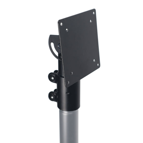 ProX X-LTF01BL Universal Laptop Tray + VESA Monitor Mounting Bracket fits on Speaker Stand 1-3/8" Pole Black