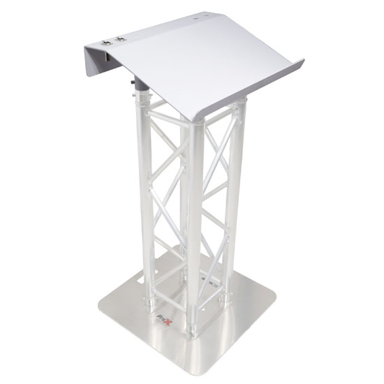 ProX XT-LECTERN24WH Truss Lectern 24" White Finish Aluminum Fits F34 w/ 4x Punched for D-Series Connectors