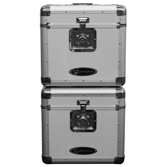 Odyssey KLP2SIL KROM Series Silver Stackable Record/Utility Case for 70 12" Vinyl Records & LPs