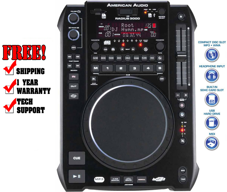 Radius 3000 American Audio CD Players DJ Equipment Chicago