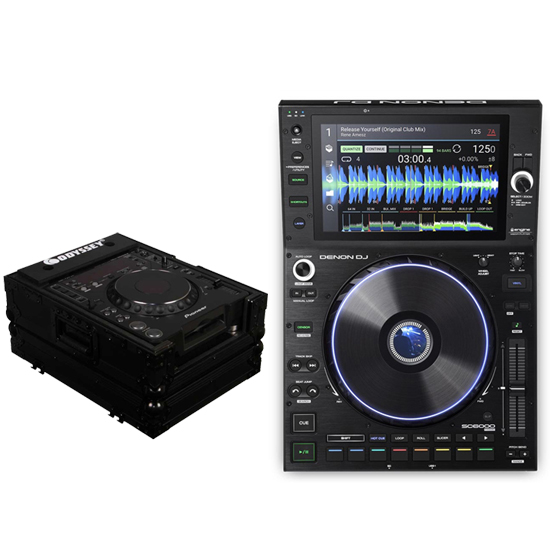 Denon DJ SC6000 PRIME Player + Odyssey FZCDJBL Case Bundle Prime
