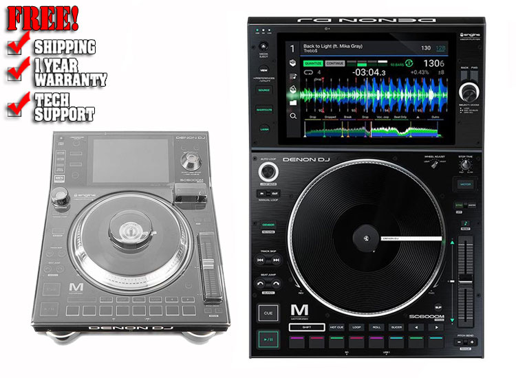 Denon DJ SC6000M Prime Player + Decksaver DS-PC-SC6000M Cover Bundle