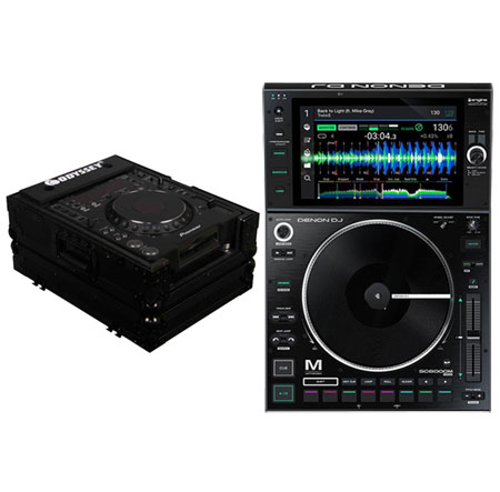 Denon DJ SC6000M Prime Player + Odyssey FZCDJBL Case Bundle
