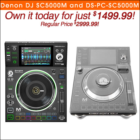 Denon DJ SC5000M Prime Player + Decksaver DS-PC-SC5000M Cover Bundle