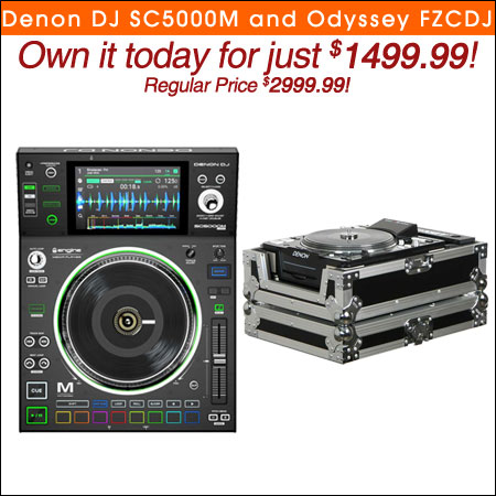 Denon DJ SC5000M Prime Player + Odyssey FZCDJ Case Bundle