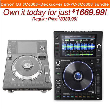 Denon DJ SC6000 Prime Player + Decksaver DS-PC-SC6000 Cover Bundle