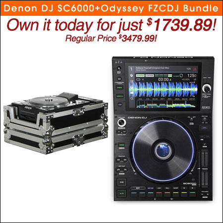 Denon DJ SC6000 Prime Player + Odyssey FZCDJ Case Bundle