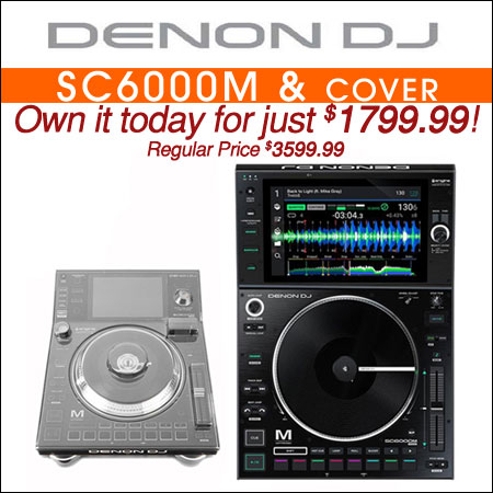 Denon DJ SC6000M Prime Player + Decksaver DS-PC-SC6000M Cover Bundle