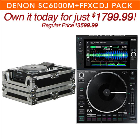 Denon DJ SC6000M Prime Player + Odyssey FZCDJ Case Bundle