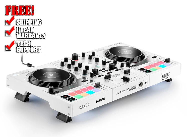 Hercules DJControl Inpulse 500 White 2-Channel DJ Controller