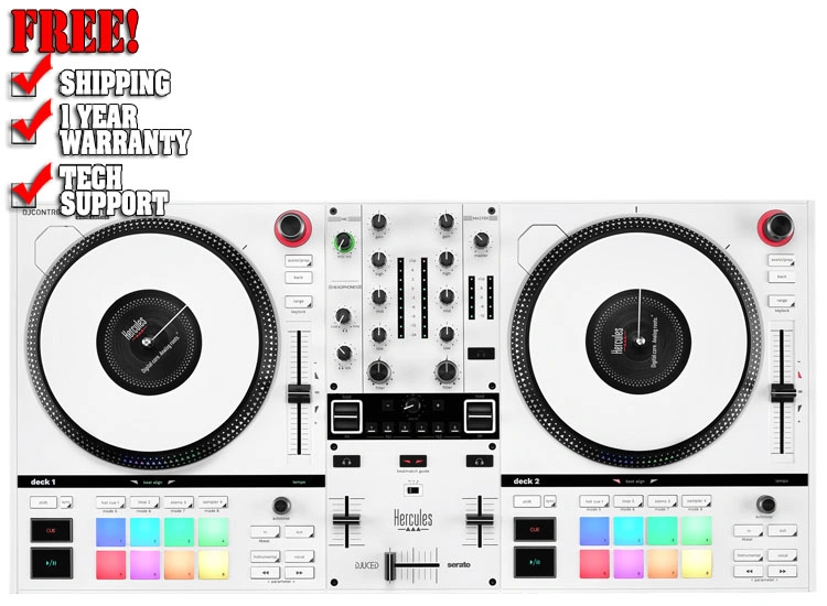 Hercules DJControl Inpulse T7 White Edition - Motorized DJ Controller