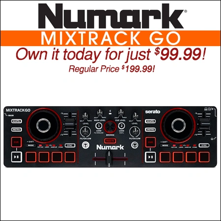 Numark MixTrack Go Portable 2-Deck DJ Controller