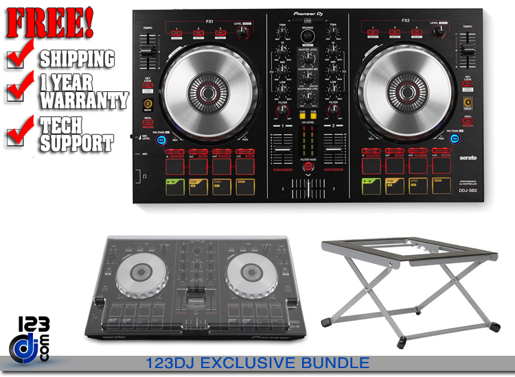 Pioneer DDJ-SB2 + Decksaver + Riser | DJ Controllers | DJ Cases