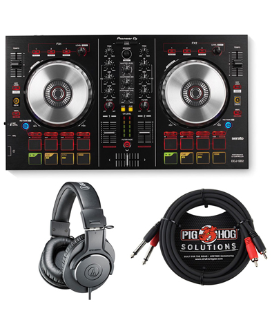 Pioneer DDJ-SB2 + Headphones + Dual Cable