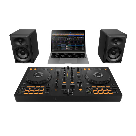 Pioneer DDJ-FLX4 and Pioneer DM-40 Black Package