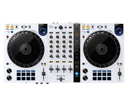 Pioneer DDJ-FLX6 White and DM-40 White with HDJ-CUE1BT White Package