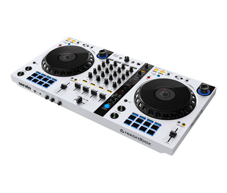 Pioneer DDJ-FLX6 White and DM-40 White with HDJ-CUE1BT White Package