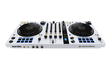 Pioneer DDJ-FLX6 White and DM-40 White with HDJ-CUE1BT White Package