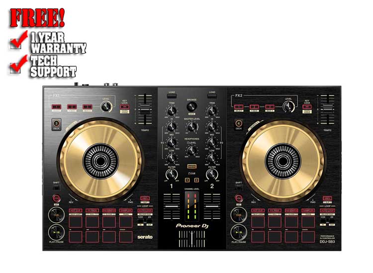 Pioneer DDJ-SB3-N 2-deck Serato DJ Controller - Gold