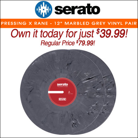  Serato Pressing X Rane - 12" Marbled Grey Control Vinyl (pair) 