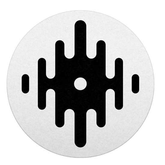 Serato 12" DJ Pro Logo Mats - Classic Multi-Purpose Synthetic Felt Slipmat (Pair, Black on White)