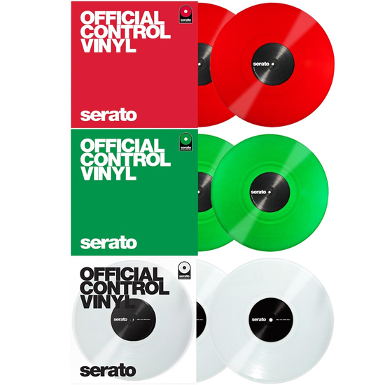 Serato Performance Series Clear, Red, and Green 12" Control Vinyl Package