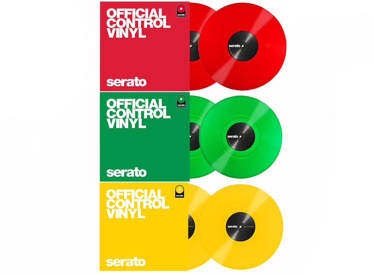 Serato Performance Series Red, Green, and Yellow 12" Control Vinyl Package