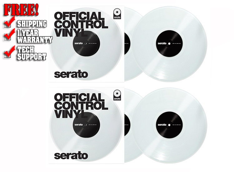 Serato SCV-PS-CLE-OV Performance Series Clear 12" Control Vinyl Quad Pack