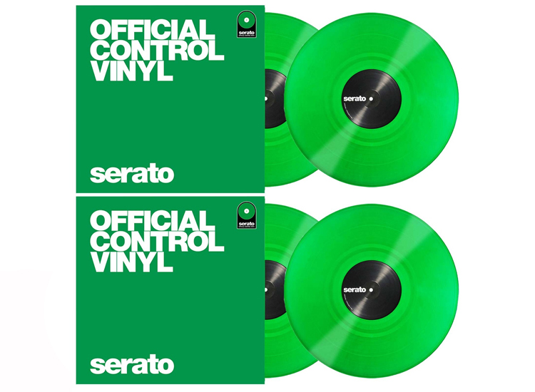 Serato SCV-PS-GRN-OJ2 Performance Series Green 12" Control Vinyl Quad Pack