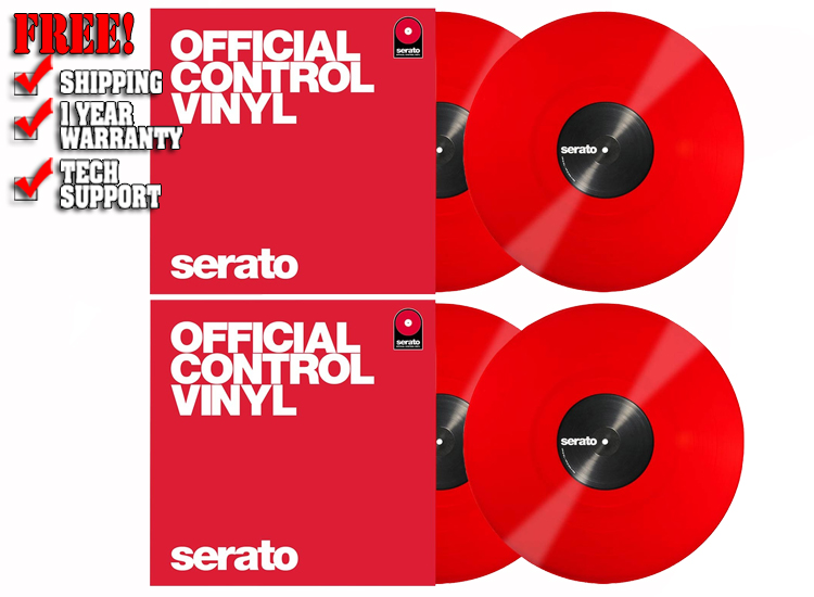 Serato SCV-PS-RED-OJ2 Performance Series Red 12" Control Vinyl Quad Pack