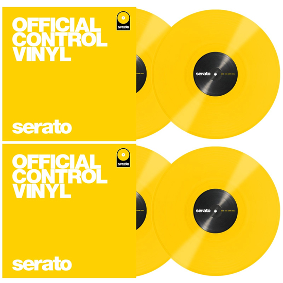 Serato SCV-PS-YEL-OV Performance Series Yellow 12" Control Vinyl Quad Pack