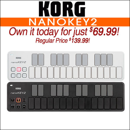  Korg NanoKEY2 Slim-line USB-MIDI Controller 
