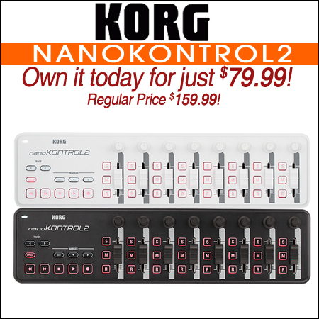  Korg NanoKONTROL2 Slim-line USB-MIDI Controller 