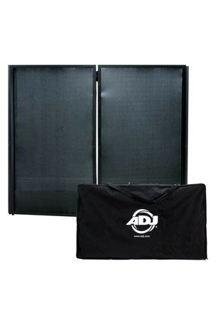 American DJ Light Weight Metal Frame Event Facade Booth w Black+White Scrim+Bag