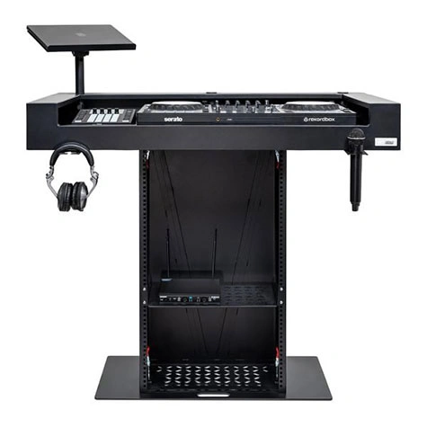 Headliner Malibu DJ Booth Black | Portable DJ Workstation